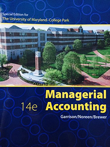 Book Managerial Accounting, 14e, University of Maryland-College Park free