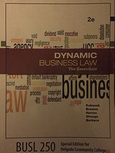 Book Dynamic Business Law for Delgado Community College (2nd Edition) free