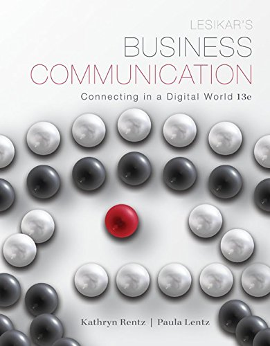 Book Loose-Leaf Lesikar's Business Communication with Connect Access Card free