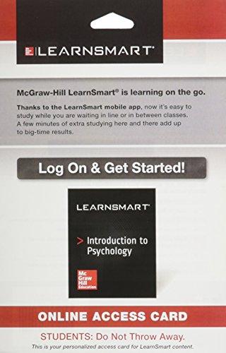 Book Learnsmart Access Card 1 Semester For Intro Psychology free