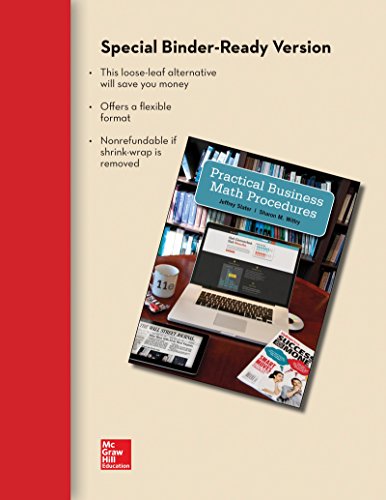 Book Loose Leaf Practical Business Math Procedures Brief w/Handbook, DVD + Connect Access Card free