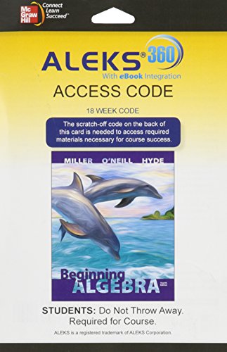 Book ALEKS 360 Access Card (18 weeks) for Beginning Algebra free