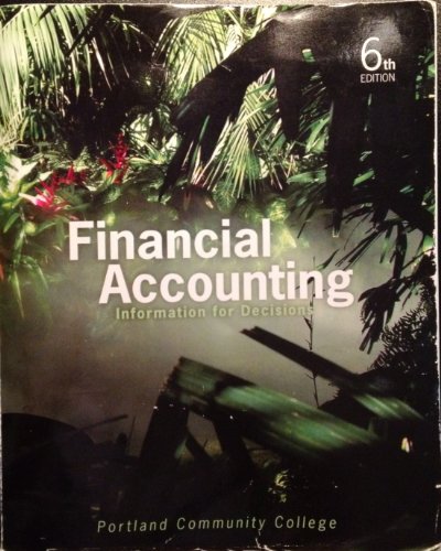 Book Financial Accounting Information for Decisions 6th Edition Portland Community College free