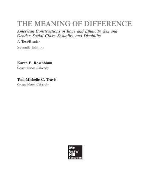 Book The Meaning of Difference: American Constructions of Race, Sex and Gender, Social Class, Sexual Orientation, and Disability free