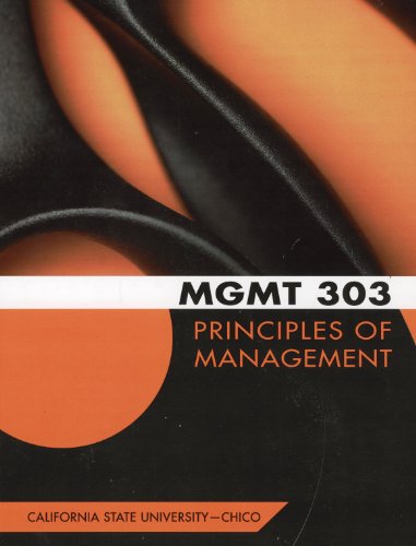 Book MGMT 303 Principles of Management - California State University, Chico free