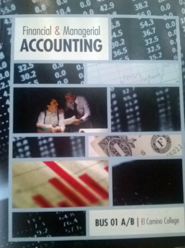 Book Financial & Managerial Accounting, El Camino College Edition free