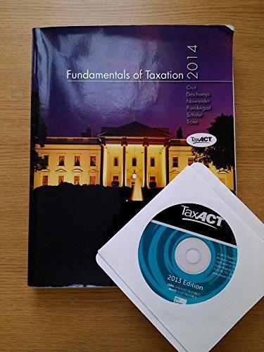 Book Fundamentals of Taxation 2014 CD-Rom Software + Connect Plus free