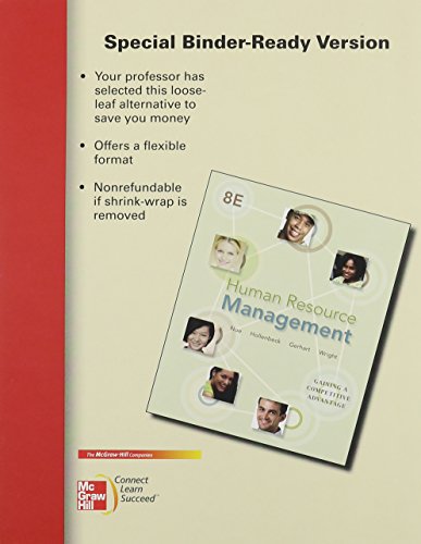 Book Loose Leaf Human Resource Management with Connect Plus free