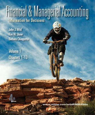 Book Financial and Managerial Accounting Vol 1 (Ch 1-13) softcover w/Working Papers + Connect Access Card free