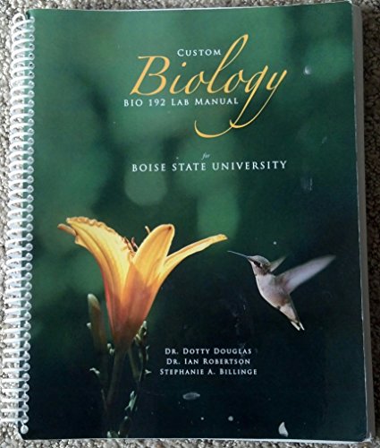 Book Custom Biology Bio 192 Lab Manual for Boise State University free