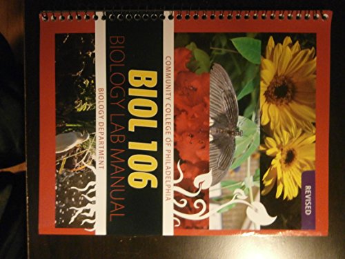 Book Community College of Philadelphia Bio 106 Biology Lab Manual Revised, Biology Department free