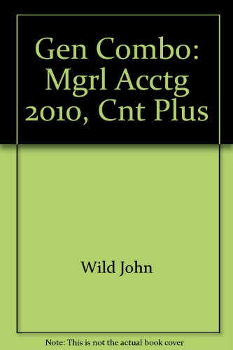 Book Gen Combo: Mgrl Acctg 2010,cnt Plus free