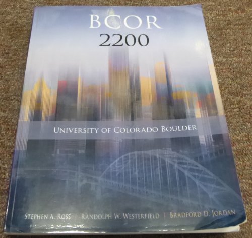 Book Essentials of Corporate Finance 8th edition BCOR 2200 University of Colorado Boulder free