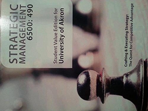 Book Strategic Management 6500:490 University of Akron free