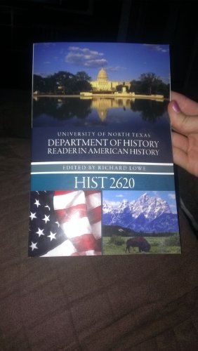 Book University of North Texas Department of History Reader (Reader in American History 2620) free