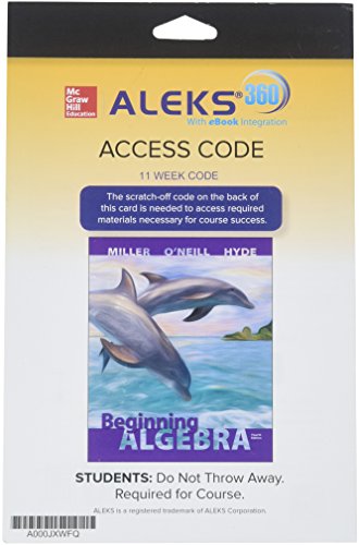Book ALEKS 360 Access Card (11 weeks) for Beginning Algebra free