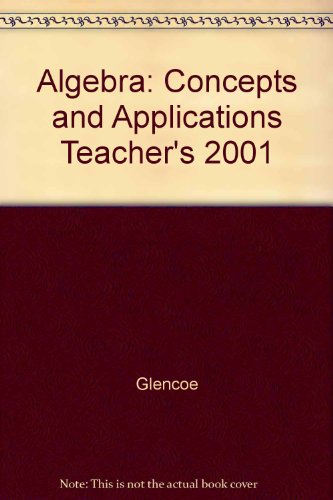 Book Algebra Concepts And Applications: Teachers Wraparound Edition free