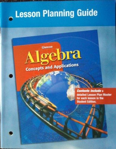 Book Algebra: Concepts And Applications, Lesson Planning Guide [import] free