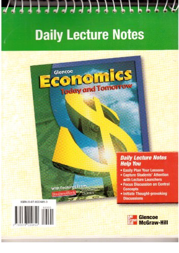 Book Economics Today And Tomorrow: Daily Lecture Notes And Discussion Notes free