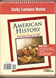 Book American History-the Early Years To 1877: Daily Lectures Notes (2000 Copyright) free