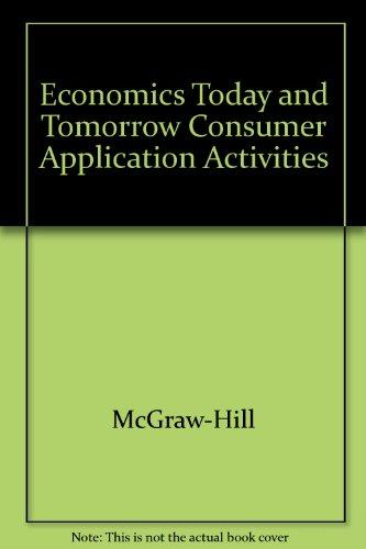 Book Economics Today And Tomorrow Consumer Application Activities free