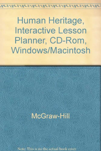 Book Human Heritage, Interactive Lesson Planner, Cd-rom, Windows/macintosh free