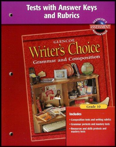 Book Writer's Choice Grade 10 Grammar & Composition(tests With Answer Keys & Rubics) free