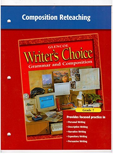 Book Writer's Choice Composition Reteaching Grade 7 free