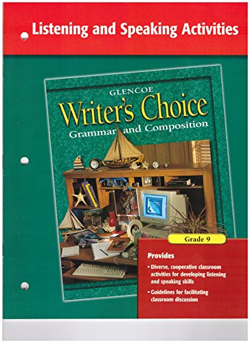 Book Writer's Choice Listening And Speaking Activities Grade 9 free