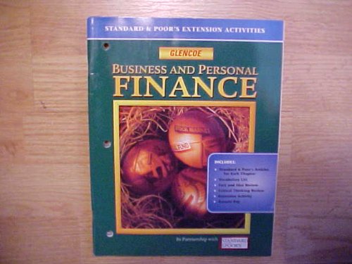 Book Glenco Business and Personal Finance (Standard & Poor's Extension Activities) free