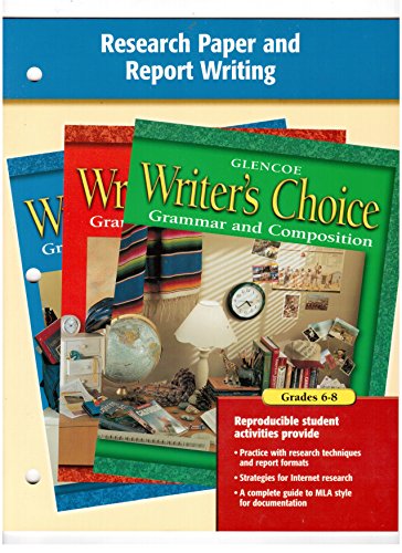 Book Writer's Choice Research Paper and Report Writing 6-8 free