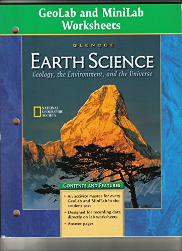 Book Geolab and Minilab Worksheets (GLENCOE EARTH SCIENCE Geology, the Environment, and the Universe) free