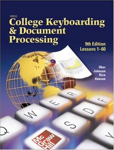 Book Gregg College Keyboarding & Document Processing (GDP), Lessons 1-60, Student Text free