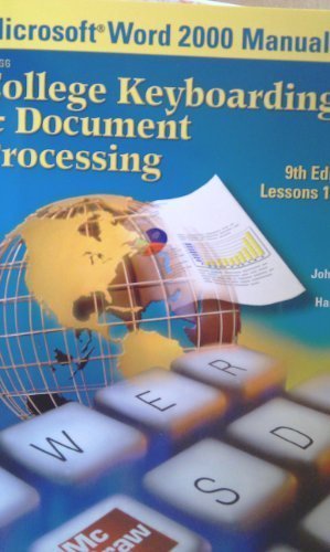 Book Microsoft Word 2000 Manual for College Keyboarding & Document Processing Ninth edition Lessons 1-120 free