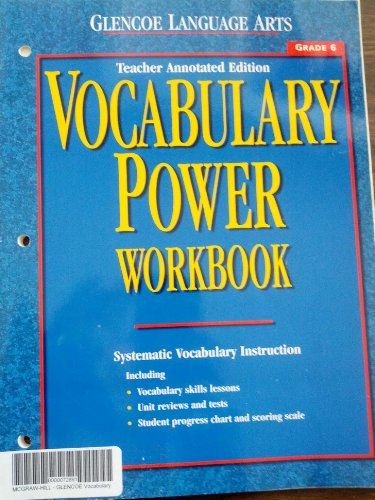 Book Vocabulary Power Workbook, Grade 6, Teacher Annotated Edition free