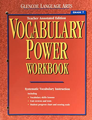 Book Vocabulary Power Workbook, Grade 7, Teacher Annotated Edition (Glencoe Language Arts) free