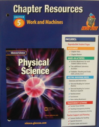 Book Glencoe Science: Physical Science- Chapter Resources, Chapter 5: Work And Machines free