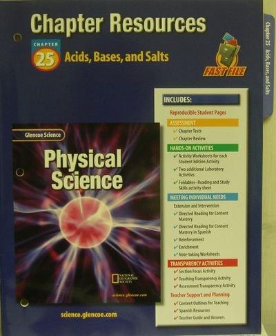 Book Glencoe Science: Physical Science- Chapter Resources, Chapter 25: Acids, Bases And Salts free