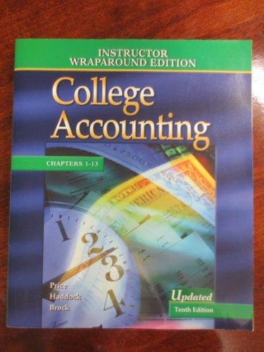 Book College Accounting, 10th Edition, Chapters 1-13: Instructor Wraparound Edition free