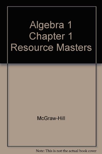 Book Algebra 1 Chapter 1 Resource Masters free