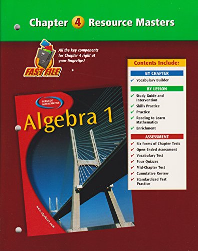 Book Algebra 1 Chapter 4 Resource Masters free