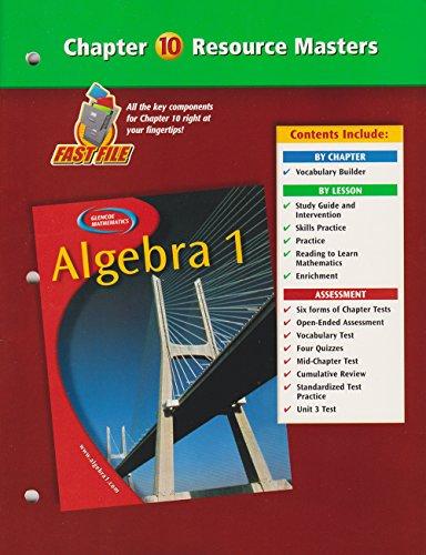 Book Algebra 1 Chapter 10 Resource Masters free