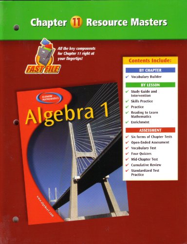 Book Algebra 1 Chapter 11 Resource Masters free