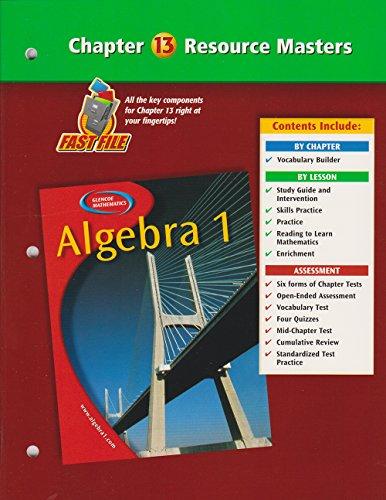 Book Algebra 1 Chapter 13 Resource Masters free