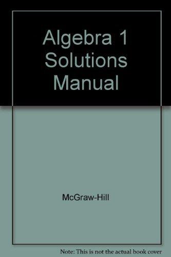 Book Algebra 1 Solutions Manual free