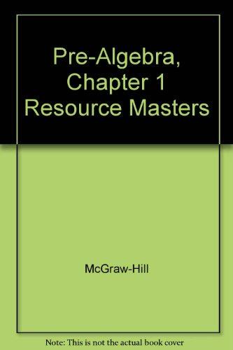 Book Pre-algebra, Chapter 1 Resource Masters free