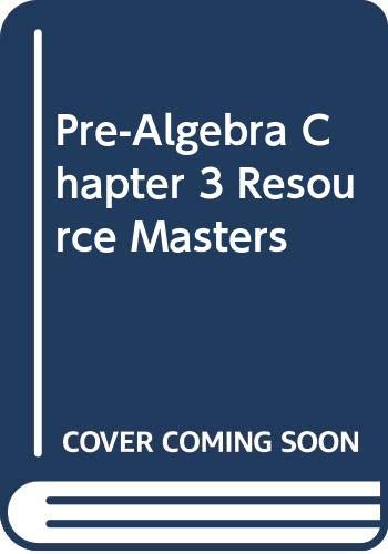 Book Pre-Algebra, Chapter 3 Resource Masters free