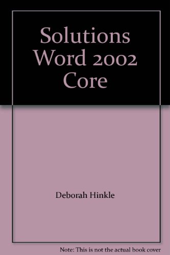 Book Solutions Word 2002 Core free