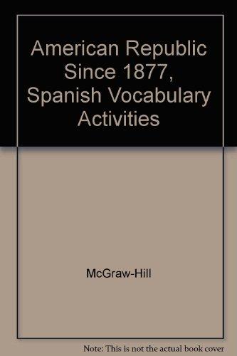 Book American Republic Since 1877, Spanish Vocabulary Activities free