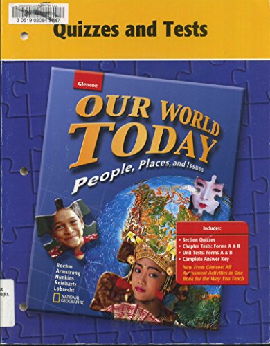 Book Our World Today: People, Places, and Issues, Quizzes and Tests free